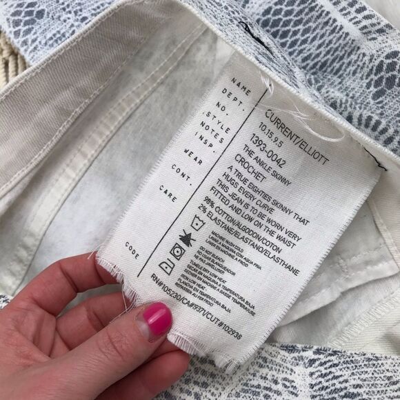 Current Elliott the ankle skinny in crochet boho - Picture 3 of 5